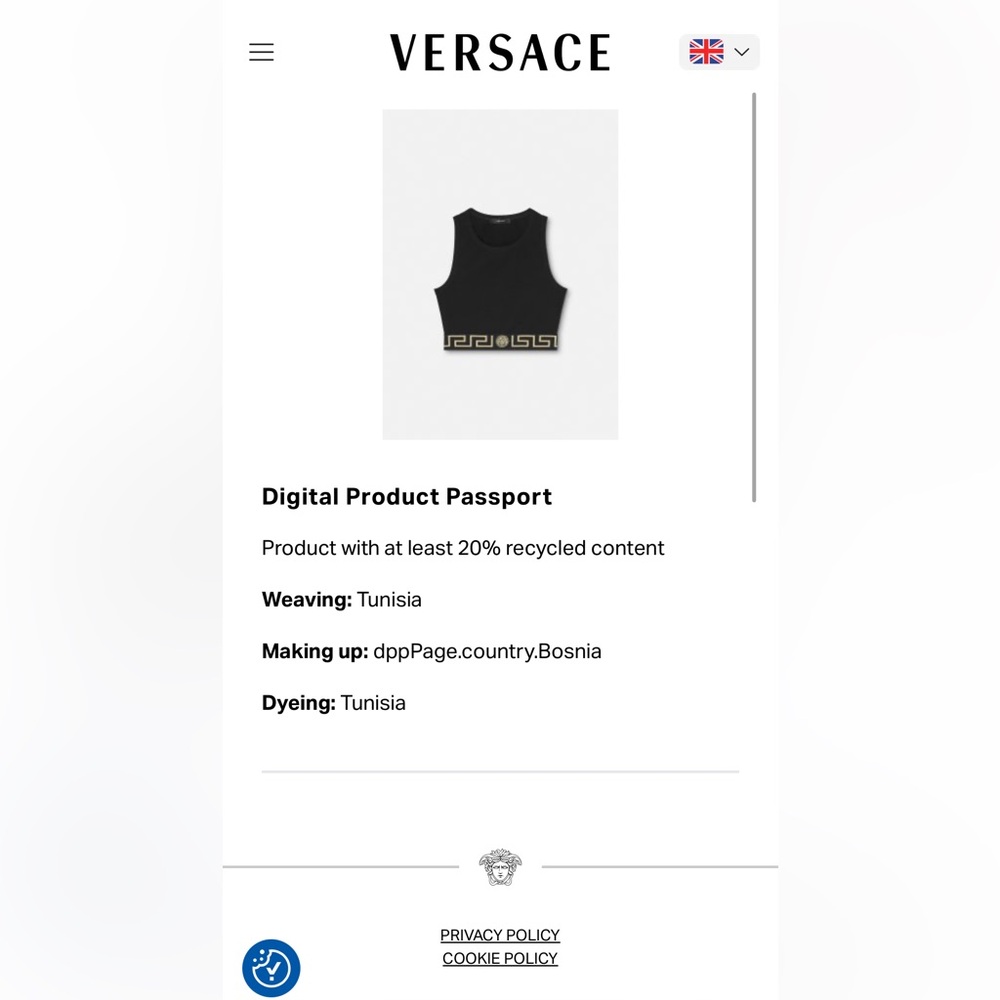 Versace Greca border Bralette Top - image 9